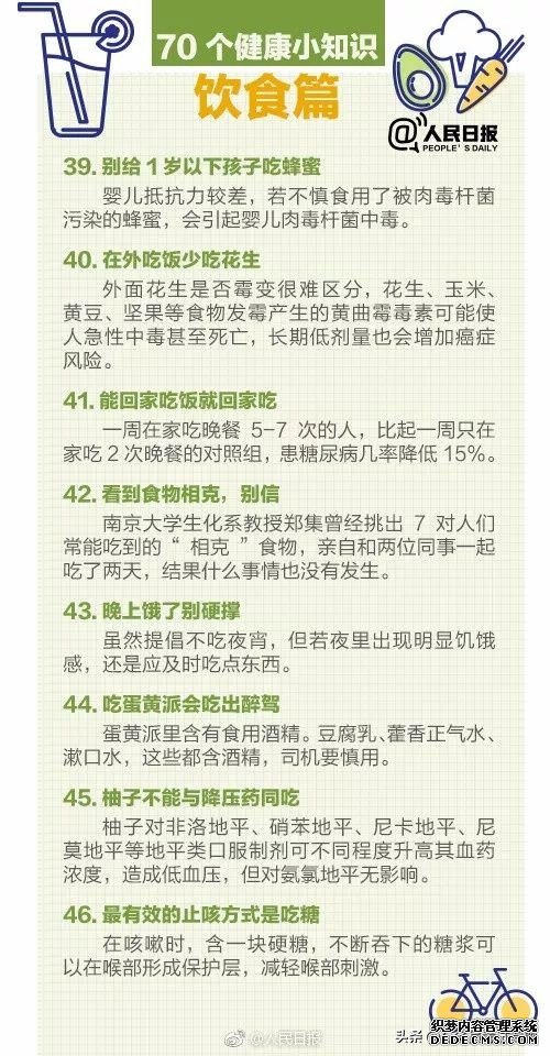 人民日?qǐng)?bào)發(fā)布：70個(gè)超實(shí)用健康小知識(shí)，值得收藏